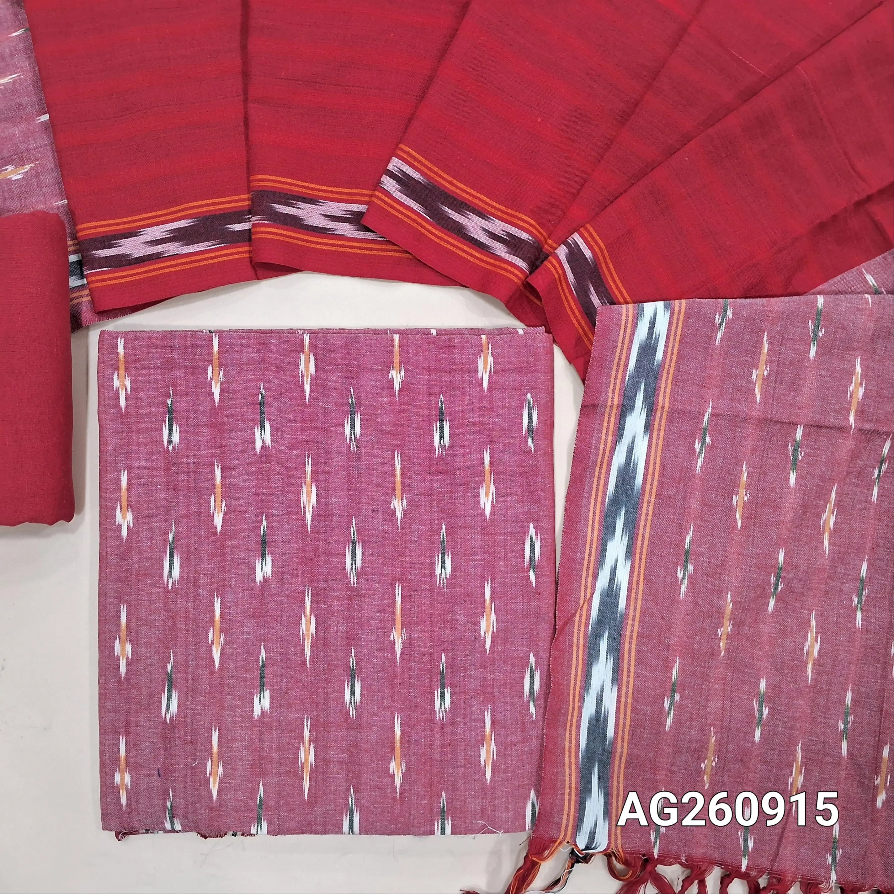 pink premium handloom cotton salwar material ag260915-Neidhal
