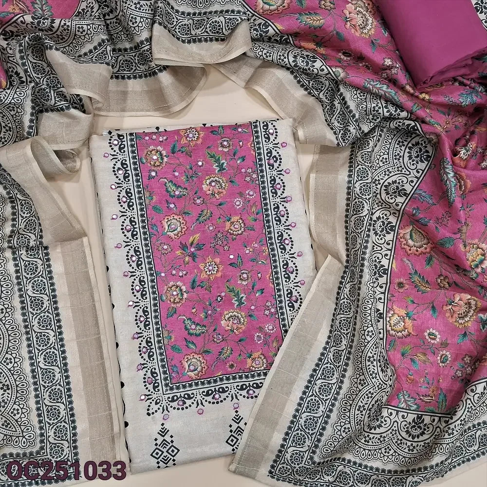 Beige semi gicha salwar material OC251033-Neidhal