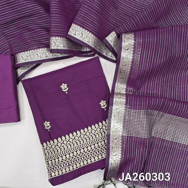 purple colour dress material Purple Dress Material for Women - Unstitched Suit Fabric with Dupatta