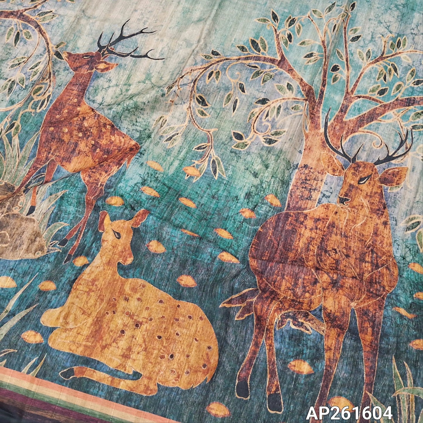 Light & dark blue shade abstract printed semi gicha unstitched salwar material,deer prints all over(Thin, Lining Needed)santoon bottom, digital printed semi gicha dupatta. AP261604