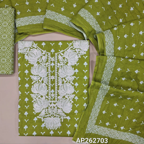 Find Green Colour Dress Material for Women | Neidhal Online