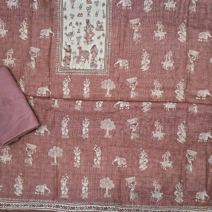 Designer pink shade digital printed moonga silk unstitched salwar material,digital printed all over(light weight,lining needed)matching silky bottom,digital printed permium muga silk dupatta with jamdhani woven pallu. JN262703