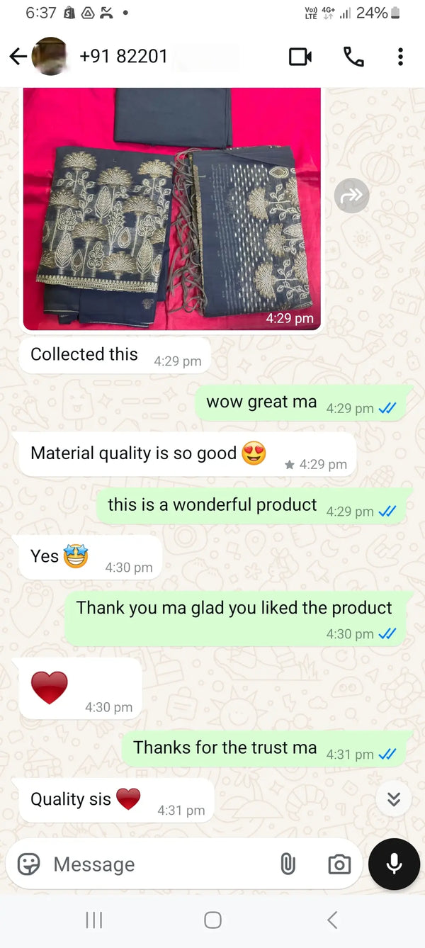 Collected this material quality is so good .