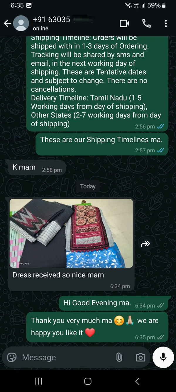 Dress received so nice.