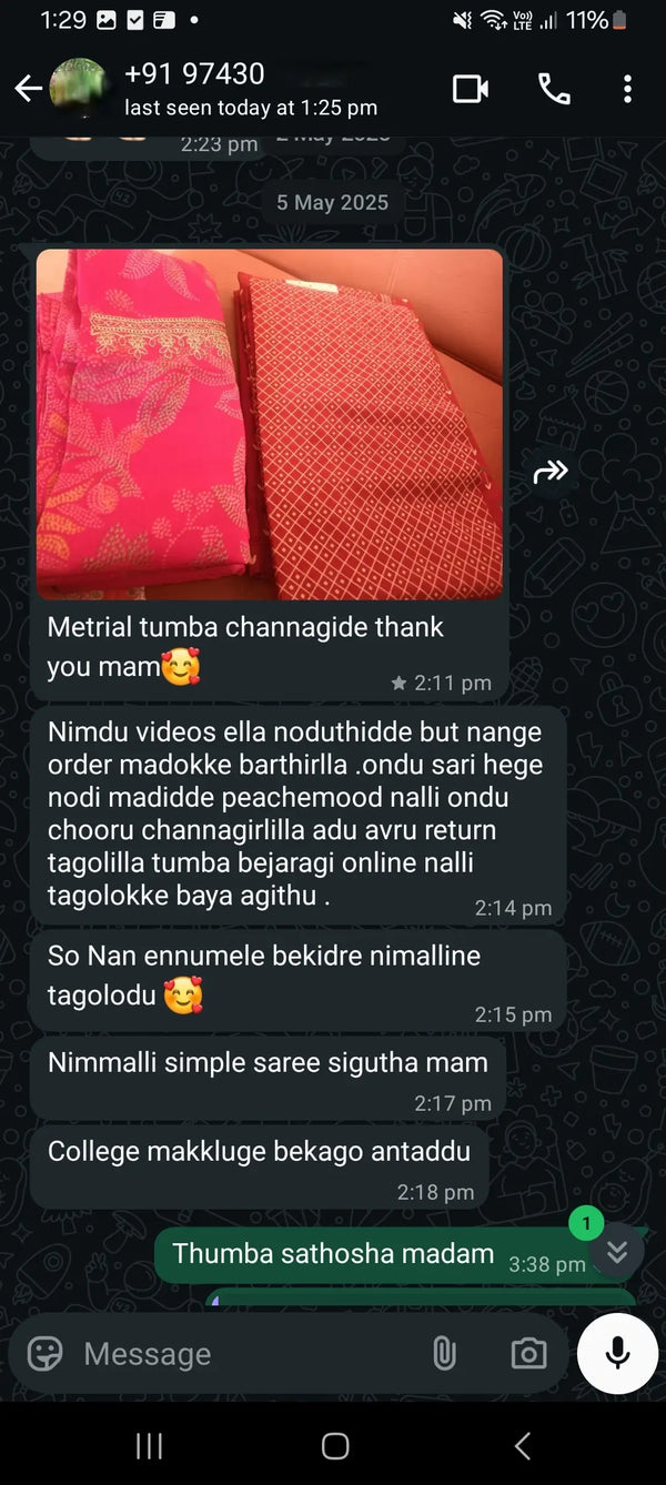 Received the parcel.