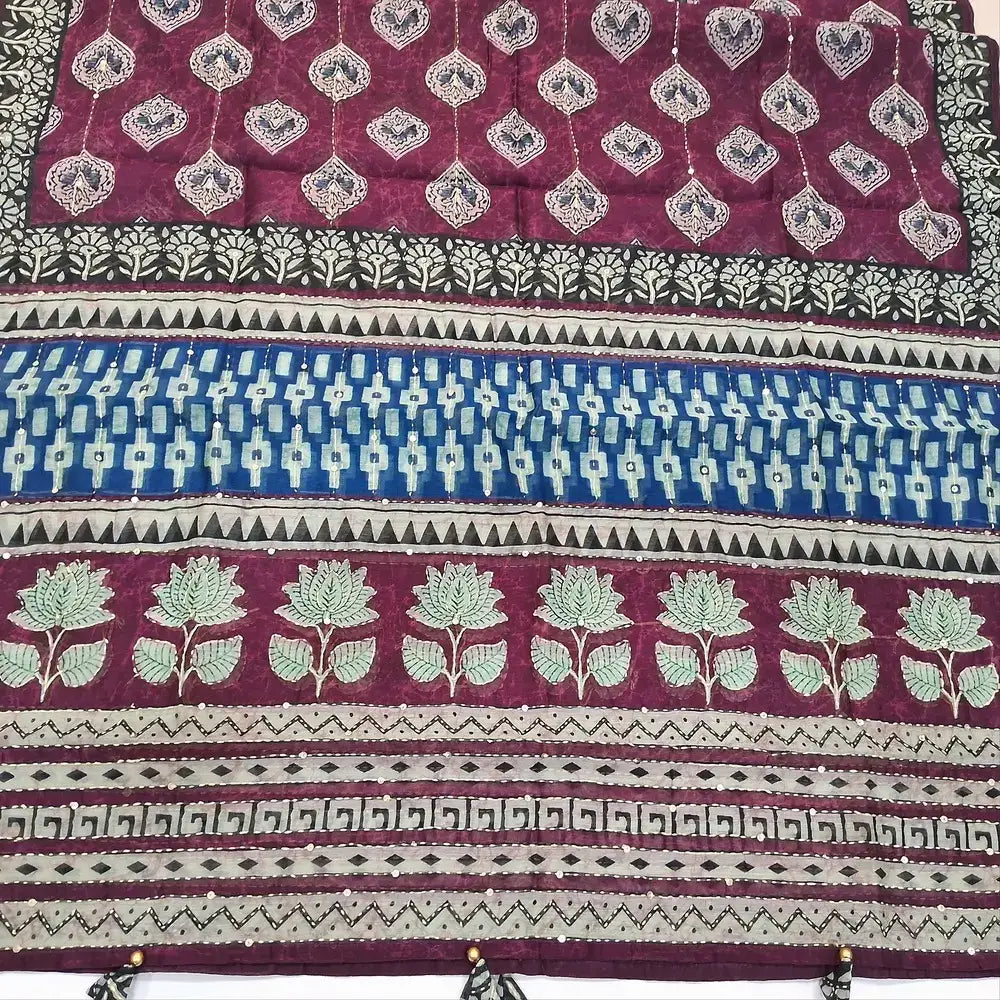 Beetroot purple digital printed silk cotton salwar material jl252710-Neidhal