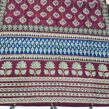 Beetroot purple digital printed silk cotton salwar material jl252710-Neidhal