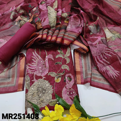 Beetroot purple digital printed silk cotton salwar material mr251408-Neidhal