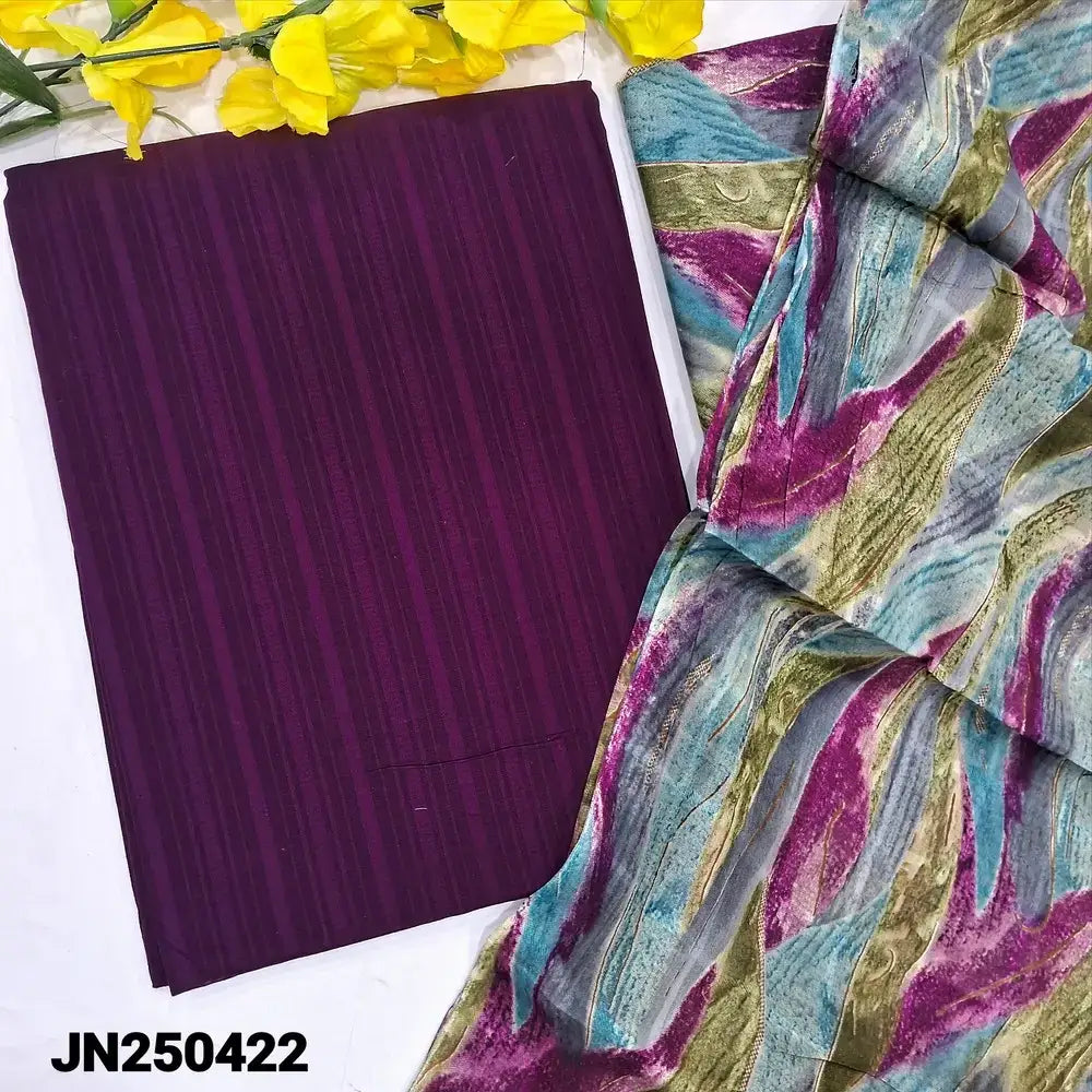 Beetroot purple jakard cotton salwar material jn250422-Neidhal