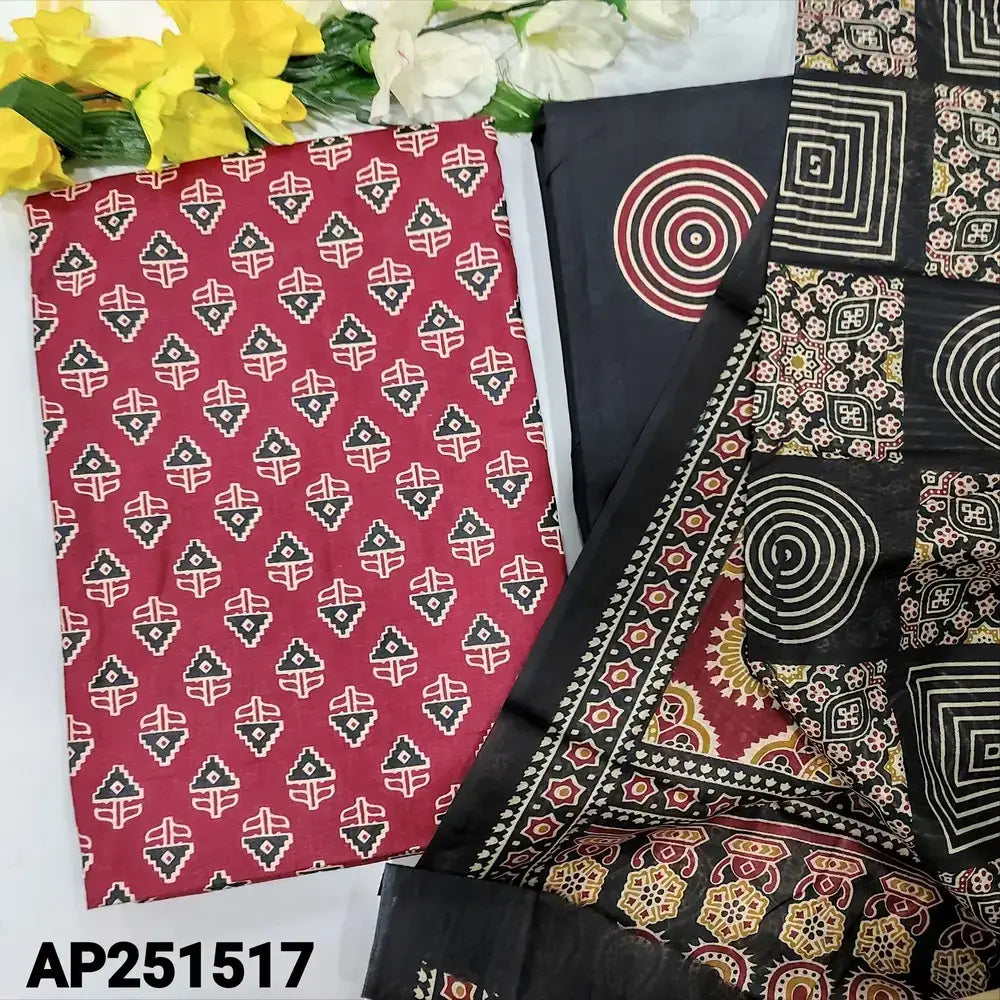 Beetroot purple printed soft cotton salwar material ap251517-Neidhal