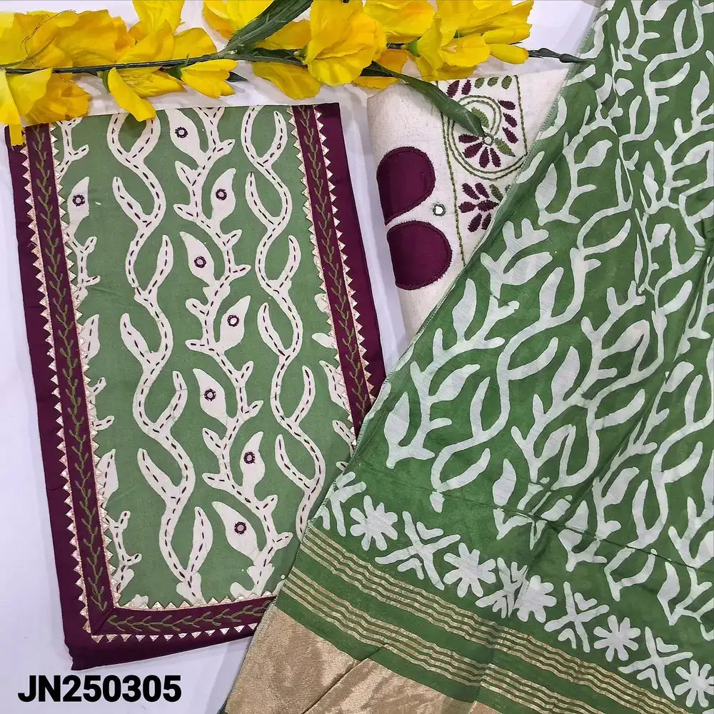 Beetroot purple pure satin cotton salwar material jn250305-Neidhal