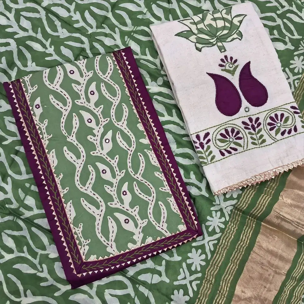 Beetroot purple pure satin cotton salwar material jn250305-Neidhal