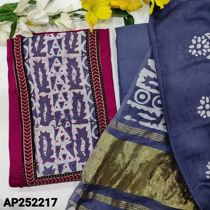 Beetroot purple satin cotton salwar material ap252217-Neidhal