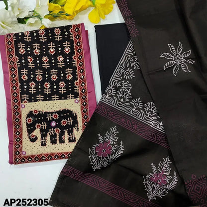 Beetroot purple satin cotton salwar material ap252305-Neidhal