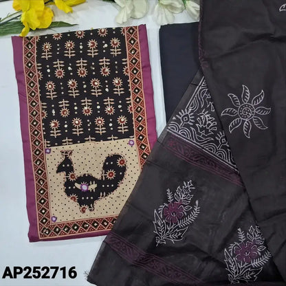 Beetroot purple satin cotton salwar material ap252716-Neidhal