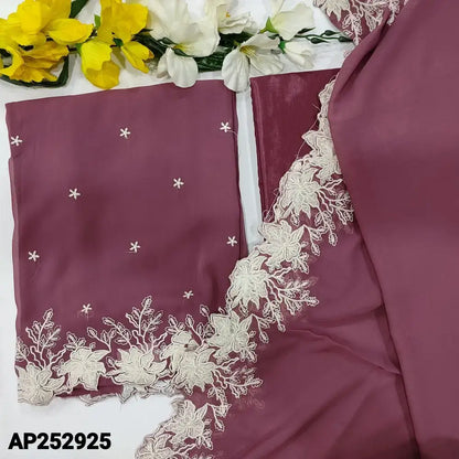 Beetroot purple semi georgette salwar material ap252925-Neidhal