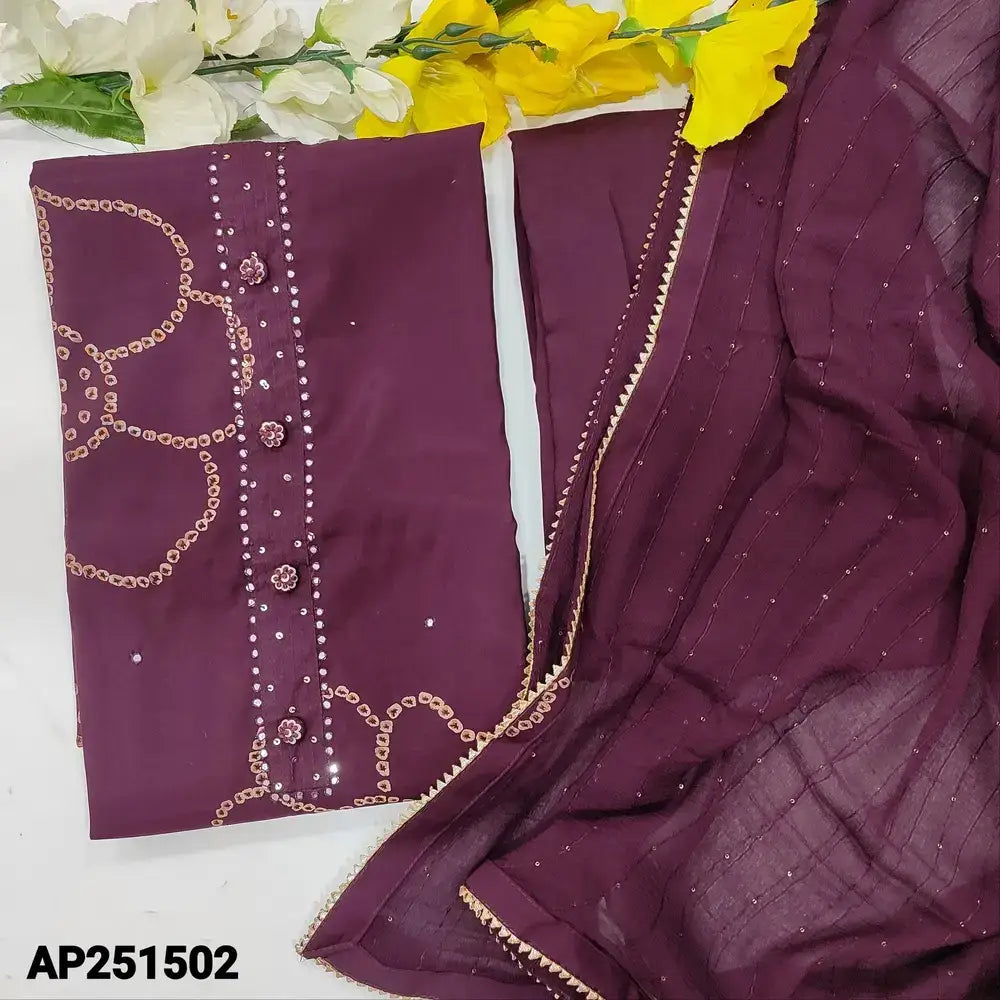 Beetroot purple soft silk cotton salwar material ap251502-Neidhal