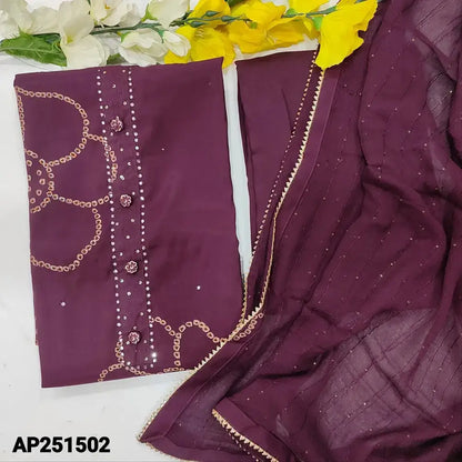 Beetroot purple soft silk cotton salwar material ap251502-Neidhal