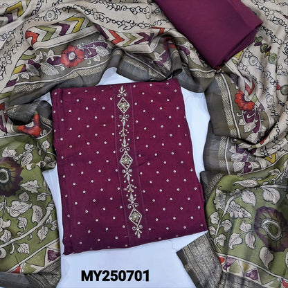 Beetroot purple uppada silk salwar material my250701-Neidhal