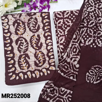 Beetroot purple wax batik kantha cotton salwar material mr252008-Neidhal