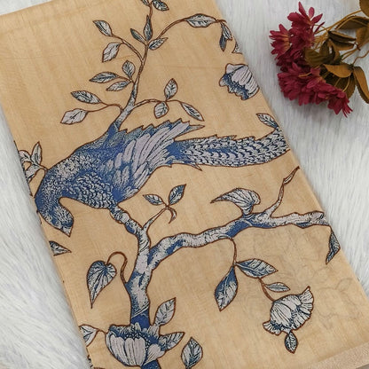 Beige designer silk cotton saree ns116-Neidhal