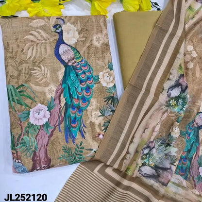 Beige digital printed semi linen salwar material jl252120-Neidhal