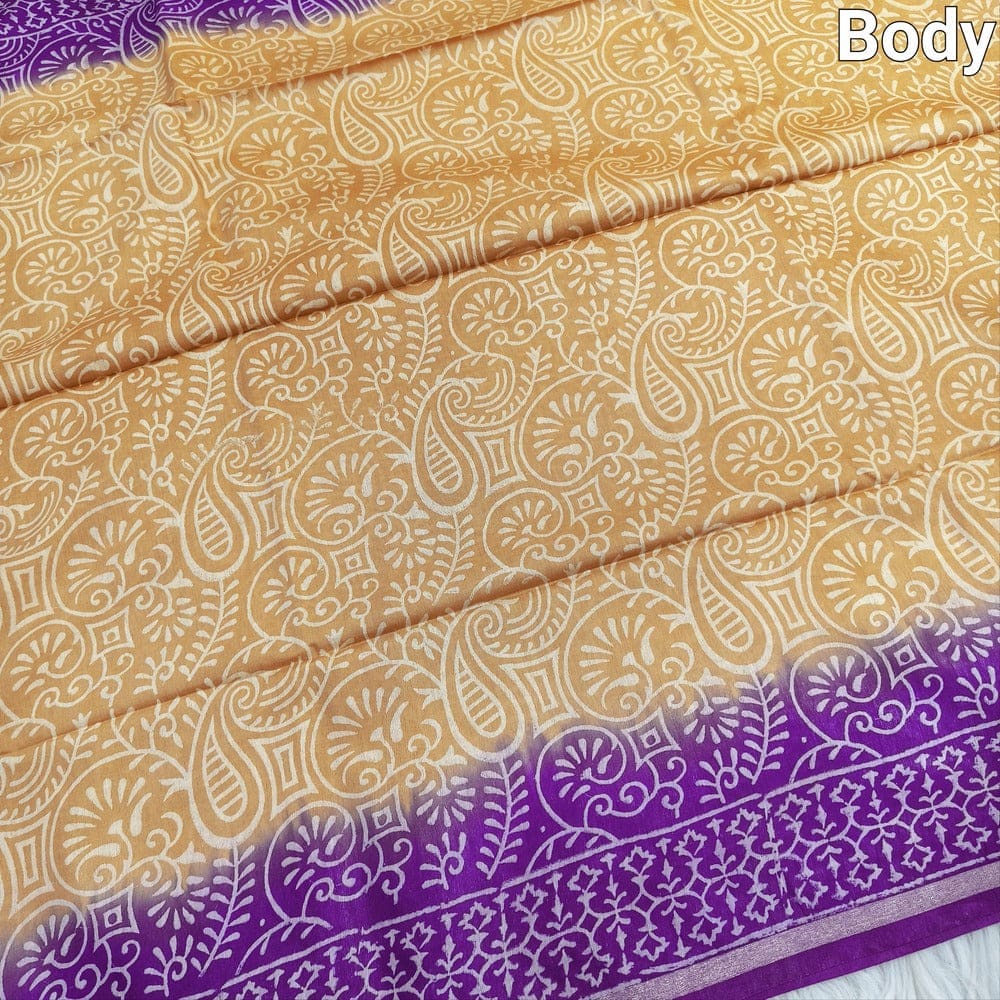 Beige fancy bagalpuri silk cotton saree ns142-Neidhal