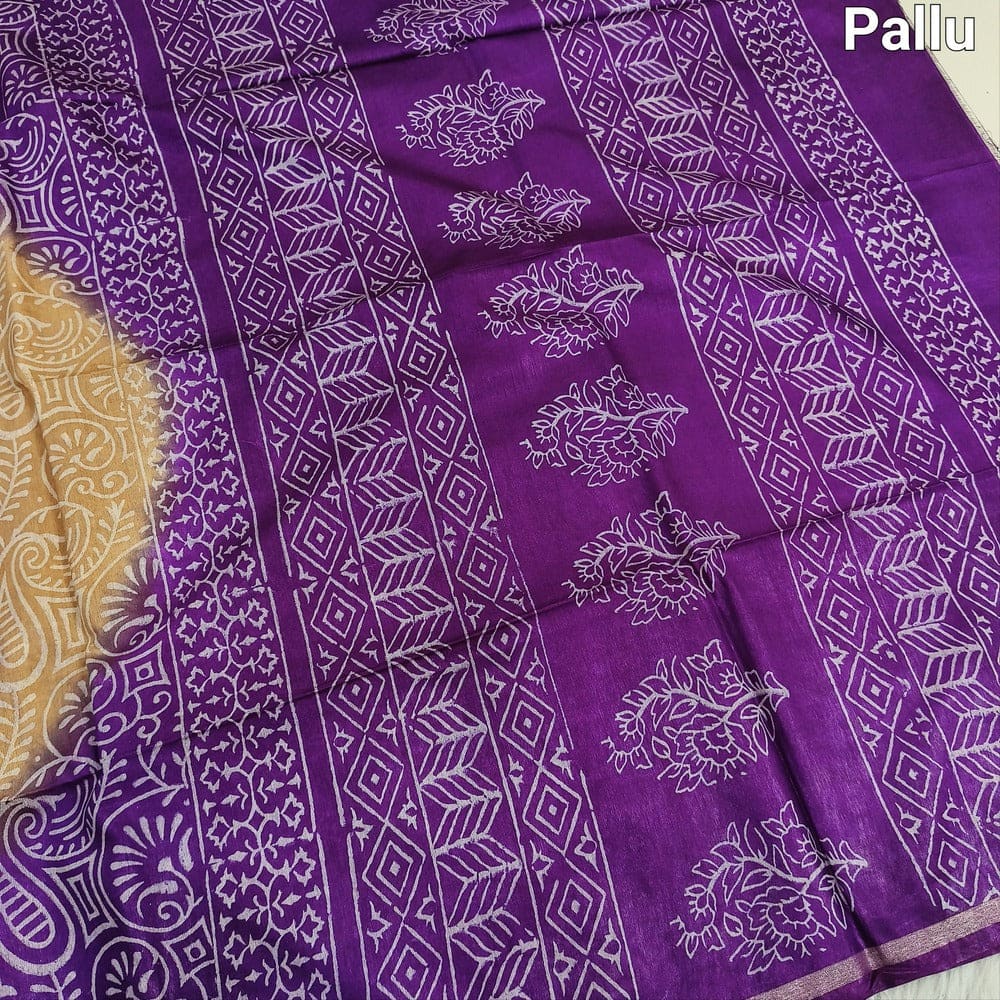 Beige fancy bagalpuri silk cotton saree ns142-Neidhal