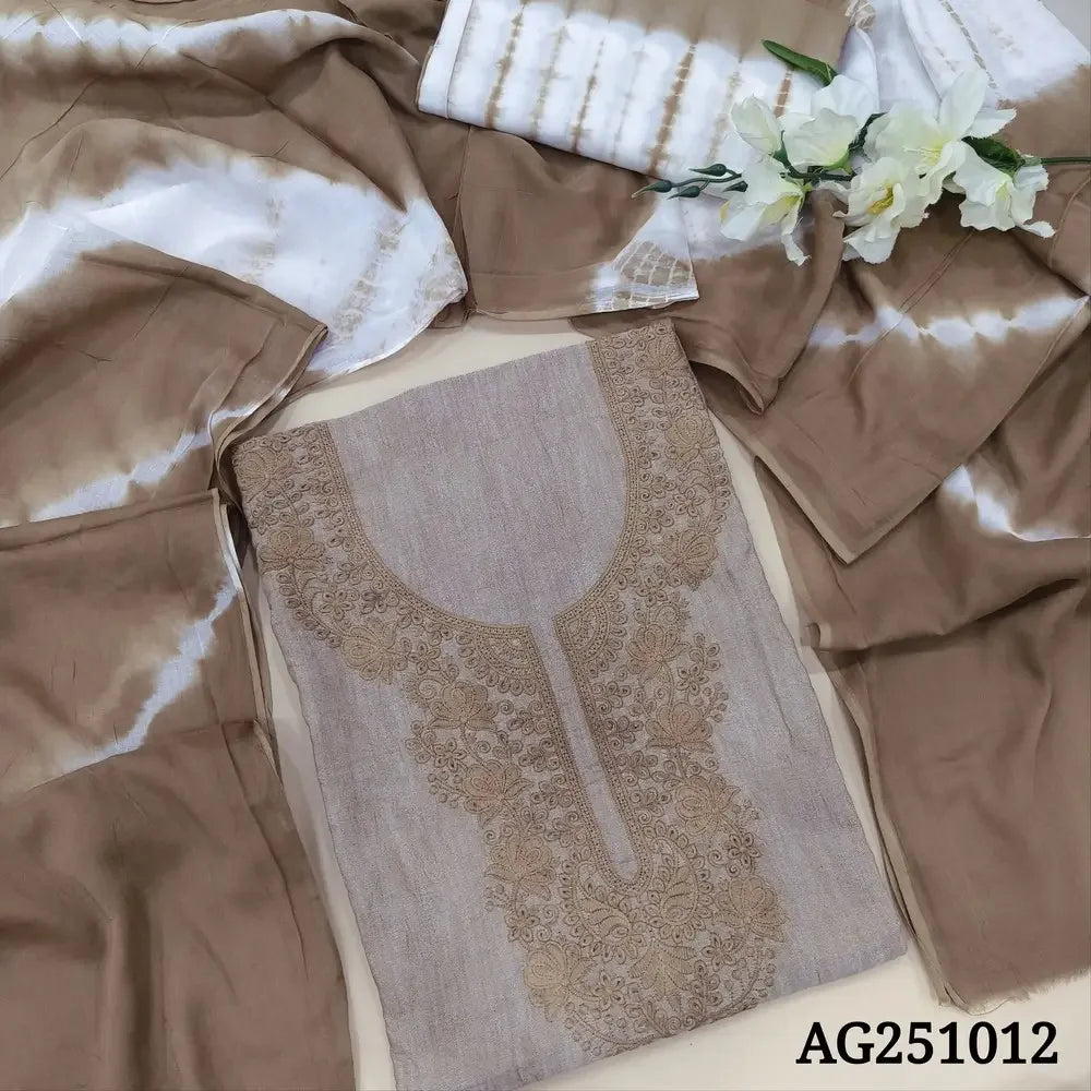 Beige handloom cotton salwar material ag251012-Neidhal