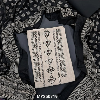 Beige handloom cotton salwar material my250719-Neidhal