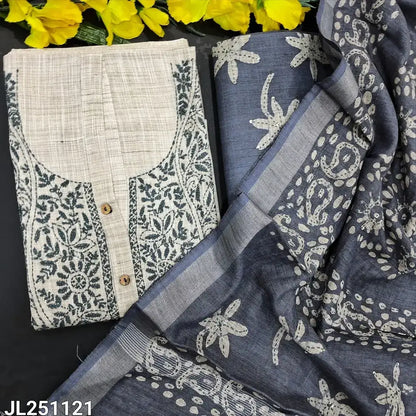 Beige premium linen salwar material jl251121-Neidhal