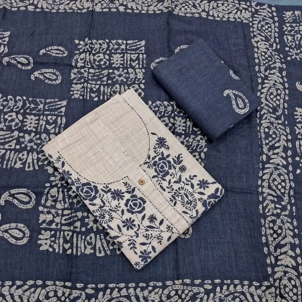 Beige premium linen salwar material my253012-Neidhal