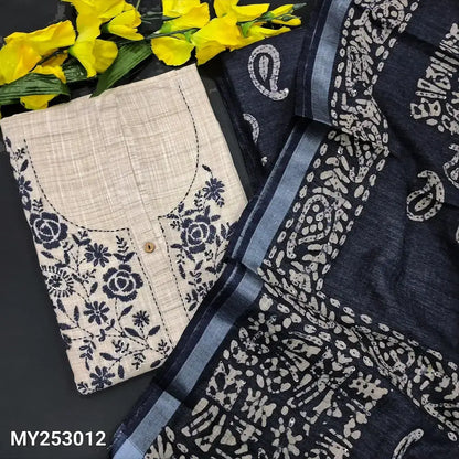 Beige premium linen salwar material my253012-Neidhal