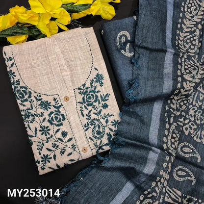 Beige premium linen salwar material my253014-Neidhal