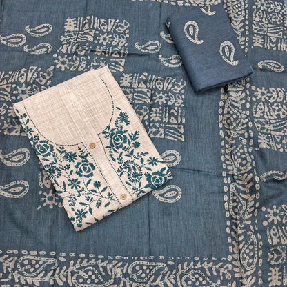 Beige premium linen salwar material my253014-Neidhal