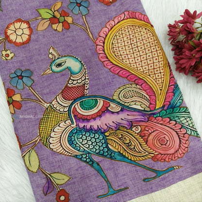 Beige premium linen saree ns60-Neidhal