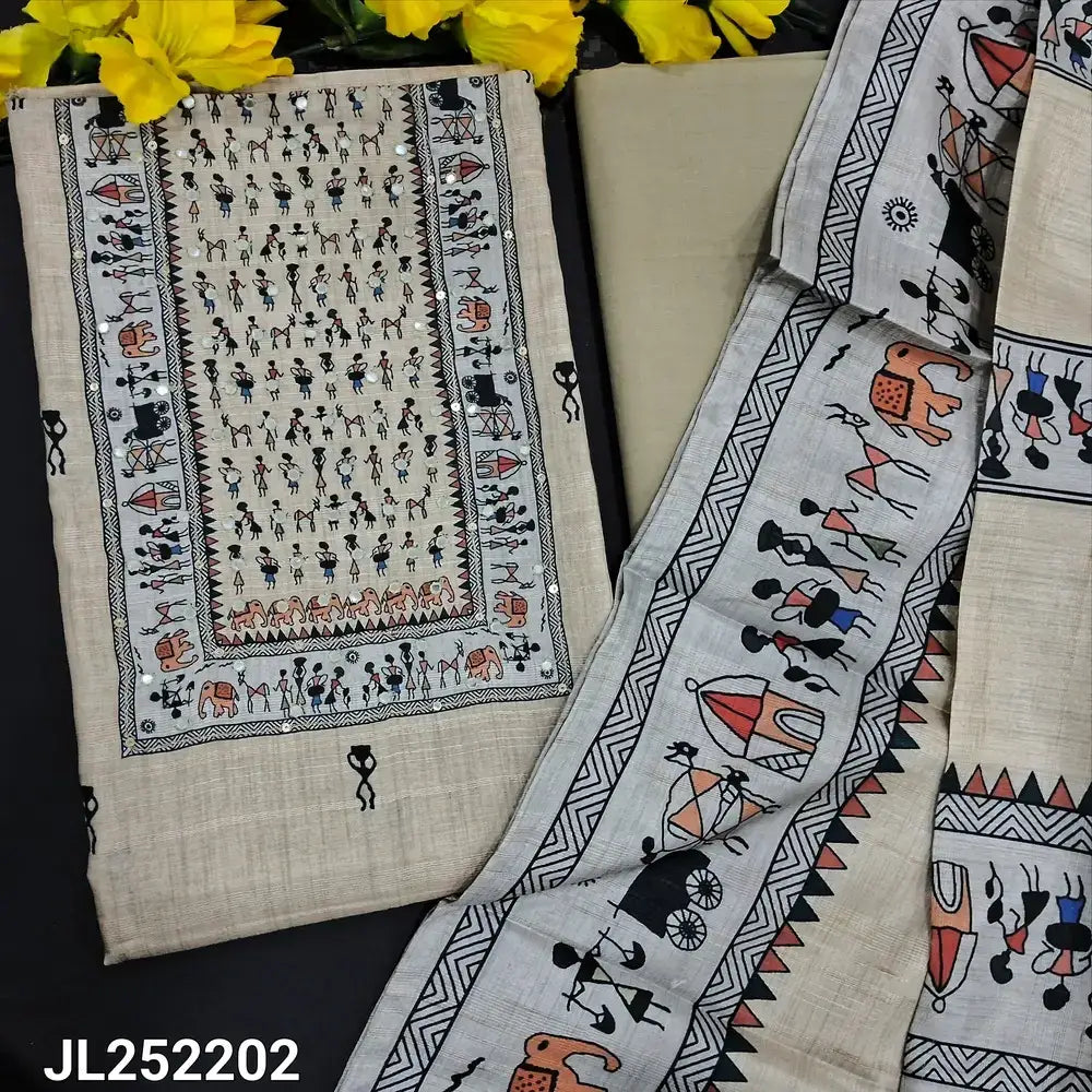 Beige semi gicha salwar material jl252202-Neidhal