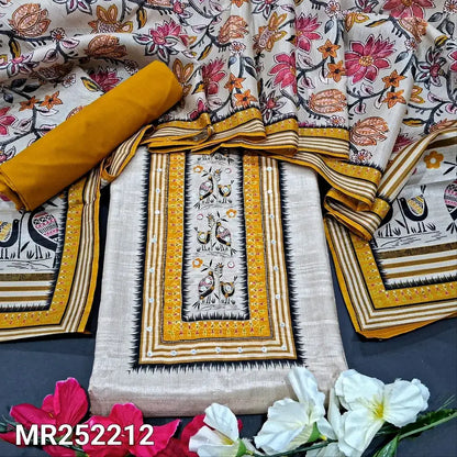 Beige semi gicha salwar material mr252212-Neidhal