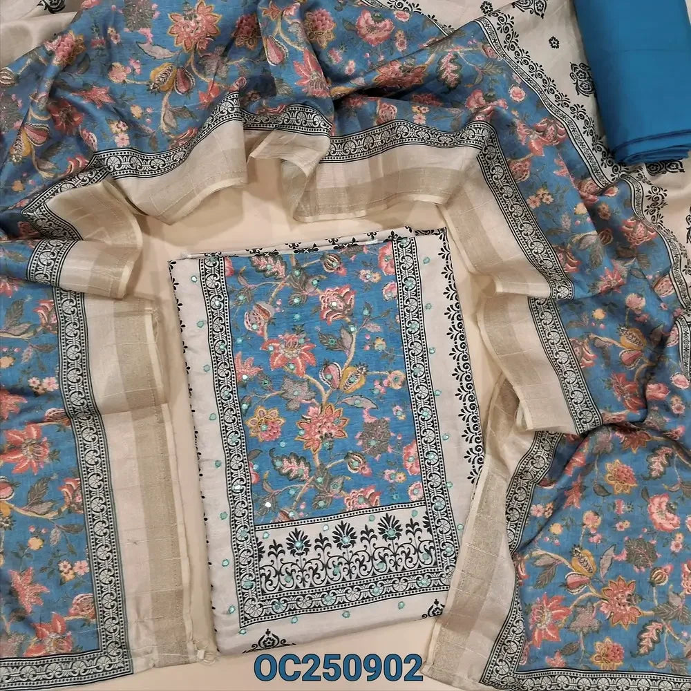 Beige semi gicha salwar material OC250902-Neidhal