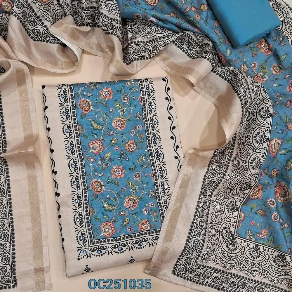 Beige semi gicha salwar material OC251035-Neidhal