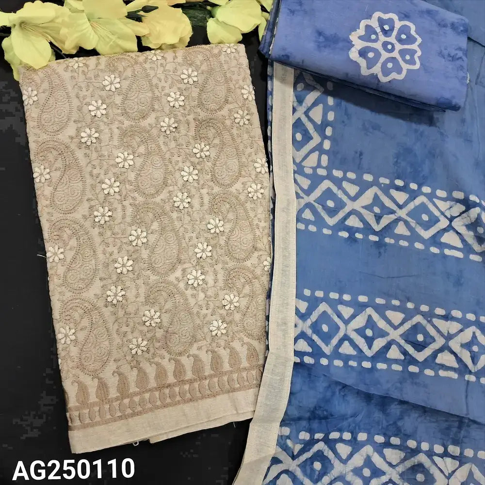 Beige silk cotton salwar material ag250110-Neidhal