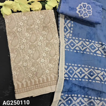 Beige silk cotton salwar material ag250110-Neidhal