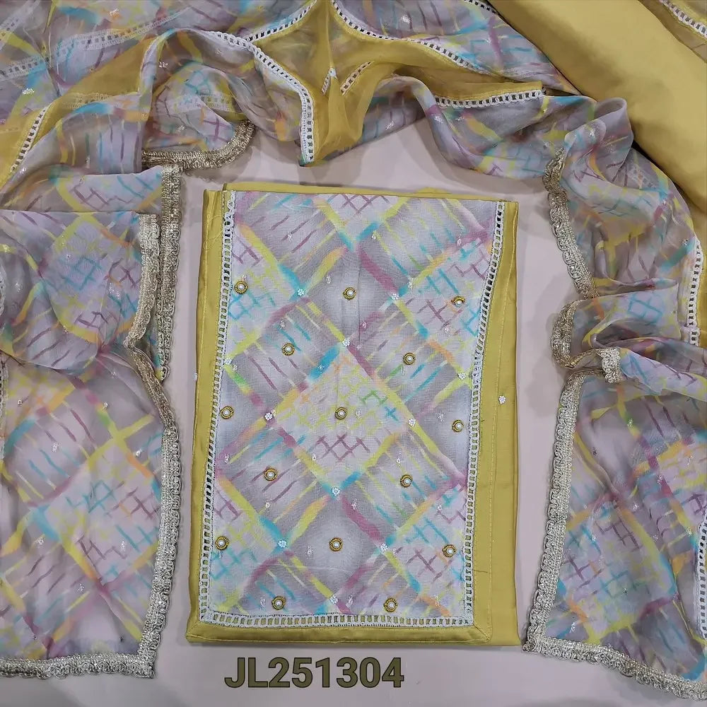 Beige silk cotton salwar material jl251305-Neidhal