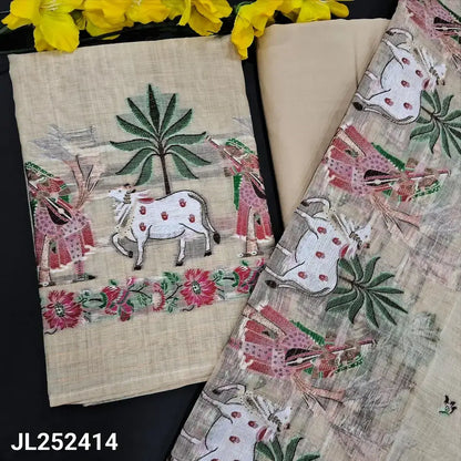 Beige silk cotton salwar material jl252414-Neidhal