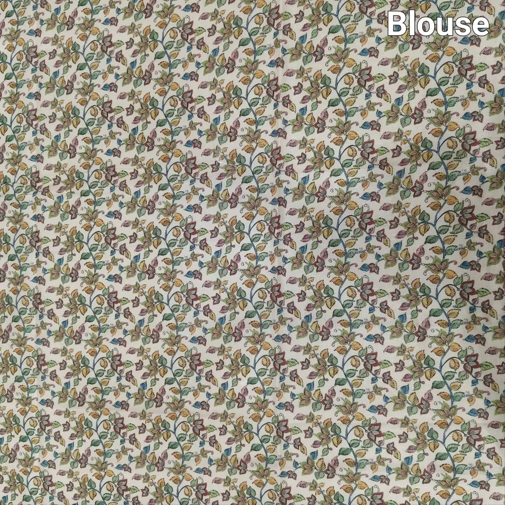 Light beige silk cotton saree(thin& light weight)art silk kalamkari applique work & zari lines all over