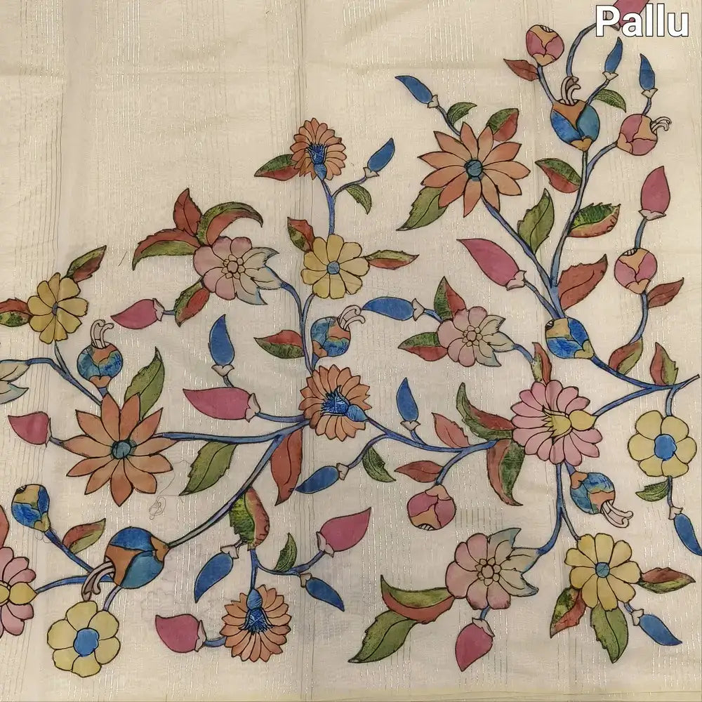 Beige silk cotton saree ns126-Neidhal