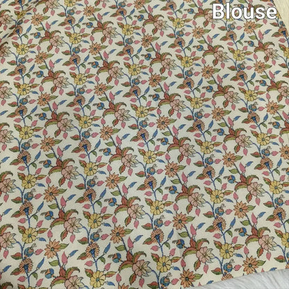 Beige silk cotton saree ns126-Neidhal