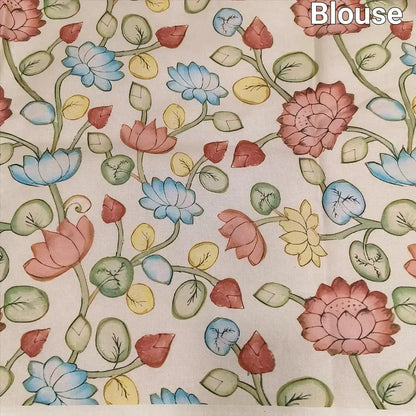 Beige Silk Cotton Saree Online ns140 - Applique Work | Neidhal