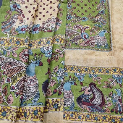 Beige sober printed dola silk salwar material ap251001-Neidhal