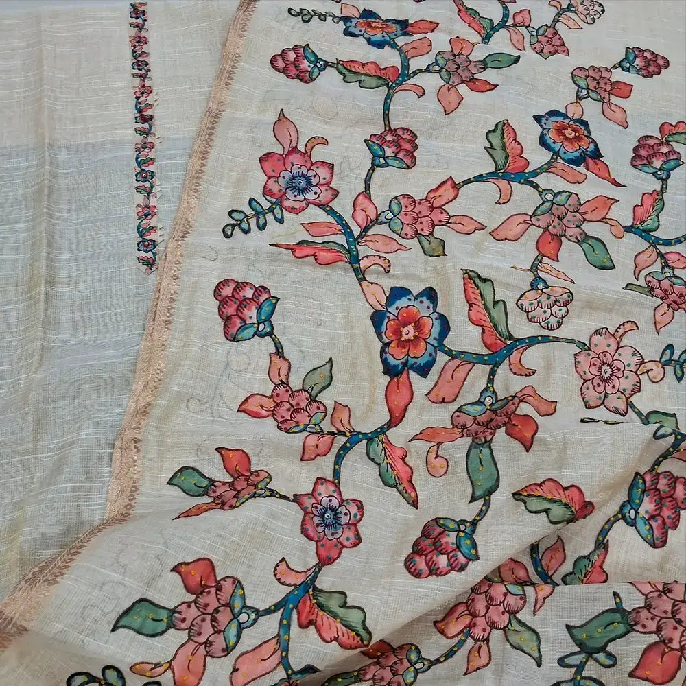 Beige tissue silk cotton salwar material my253105-Neidhal